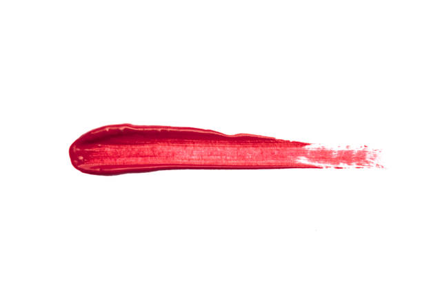istock Smudged red lipstick isolated on white background 1081291716