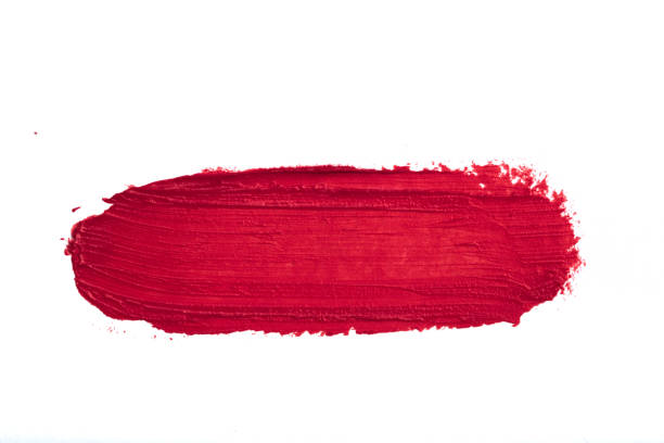 istock Smudged red lipstick isolated on white background 1081292498