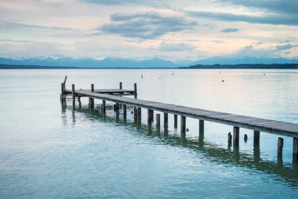 istock wooden jetty Starnberg lake 1081293082