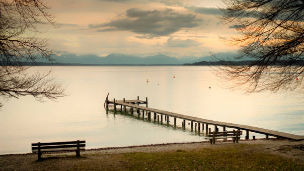 istock wooden jetty Starnberg lake 1081293106