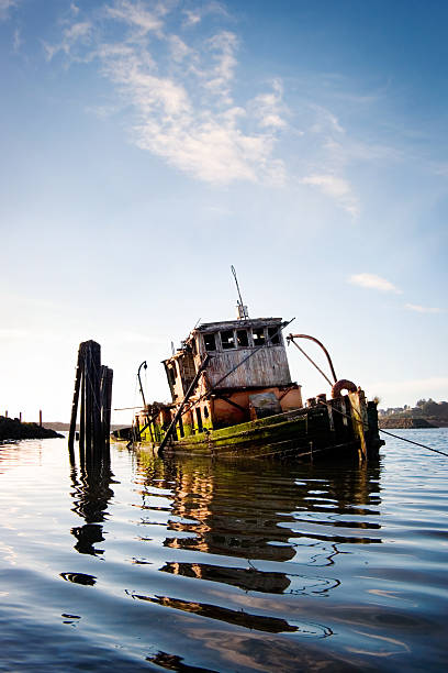 Ghost Ship  fishing boat sinking stock pictures, royalty-free photos & images