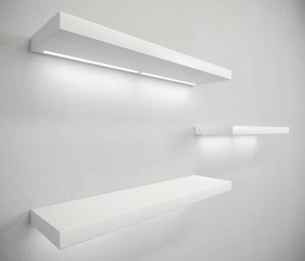 istock Furniture white shelves for home or shop 1081337018