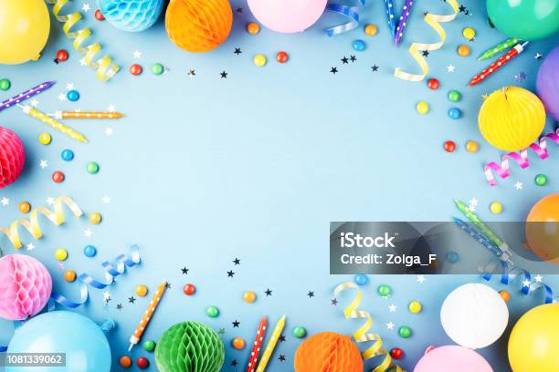 Birthday Party Background Stock Photo - Download Image Now - Birthday, Backgrounds, Party - Social Event
