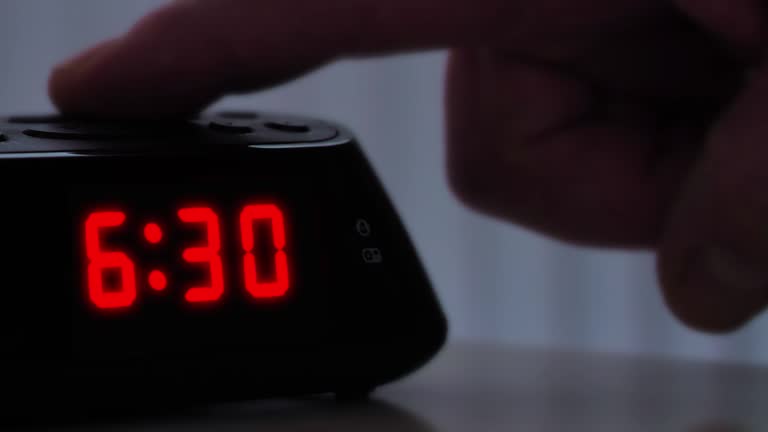 Digital alarm clock, getting up at 6.30.