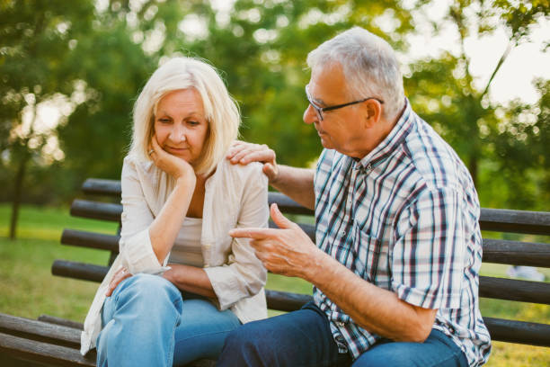 istock Senior couple in park 1081341644