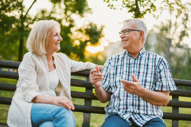 istock Senior couple in park 1081342490