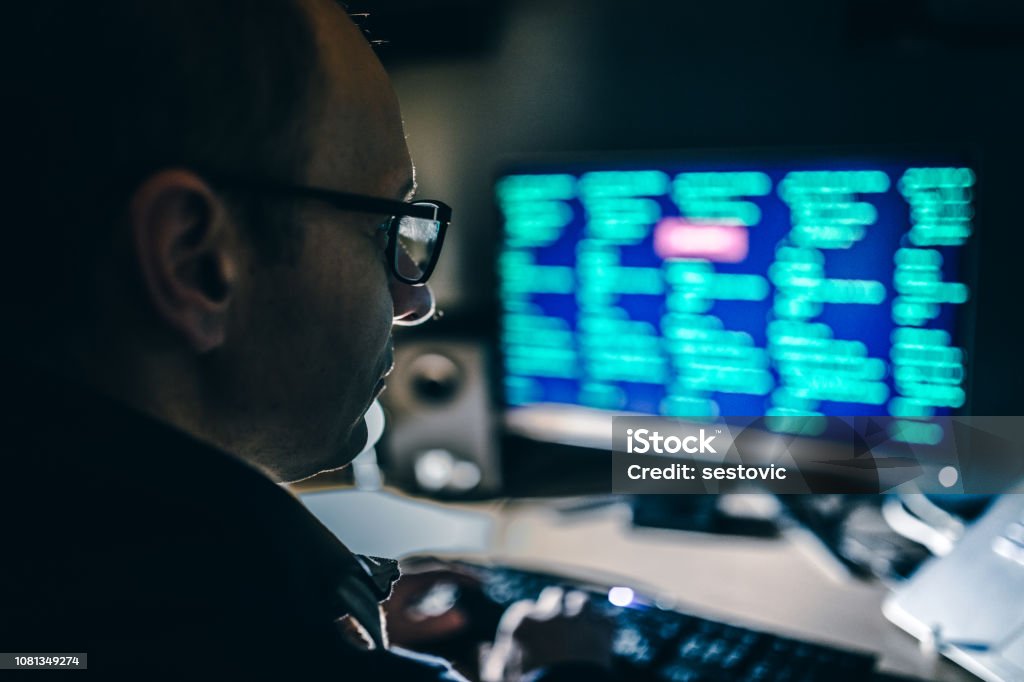 Computer hacker Network Security Stock Photo