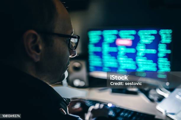 Computer Hacker Stock Photo - Download Image Now - Network Security, Internet, White Collar Crime