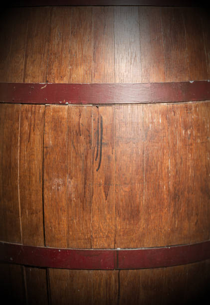 Detail of an old wooden wine barrel - Background