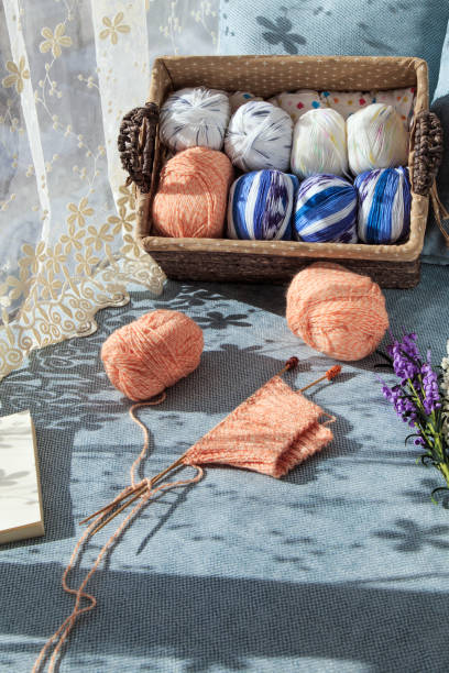 istock Knitting balls and knitting needles 1081369408