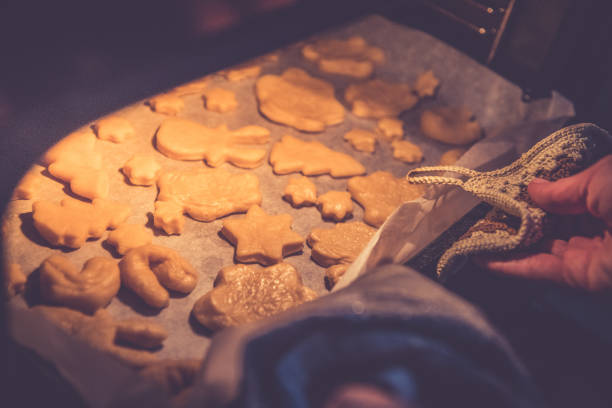 istock Baking Christmas cookies Oven Close Up 1081373756