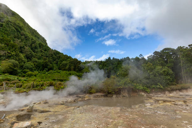 istock Rare blue sky near furnas 1081375408