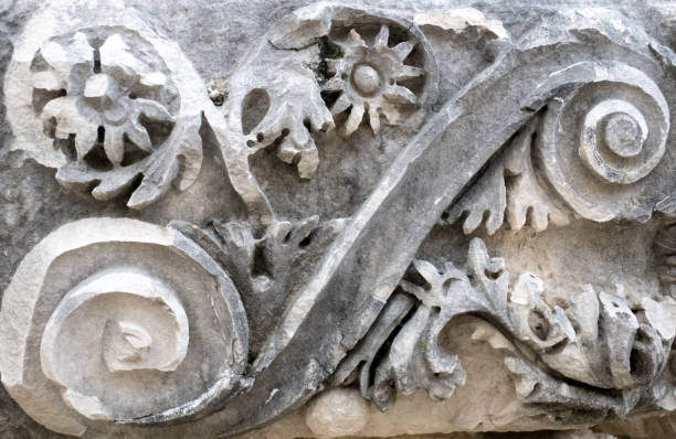 istock Ancient Stone Ornament of Myra, Turkey 1081391238