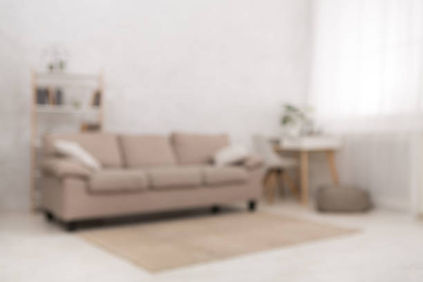 istock Blurred image of modern living room interior 1081403342