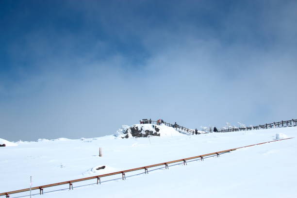 It is a winter view of Hallasan Mountain in Jeju.