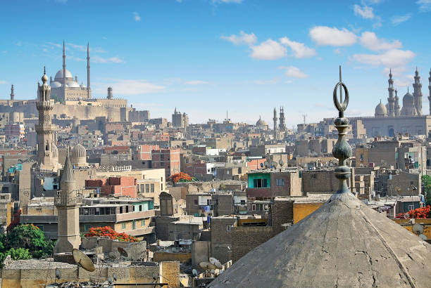 Egypt, Egitto panorama over Cairo egito stock pictures, royalty-free photos & images