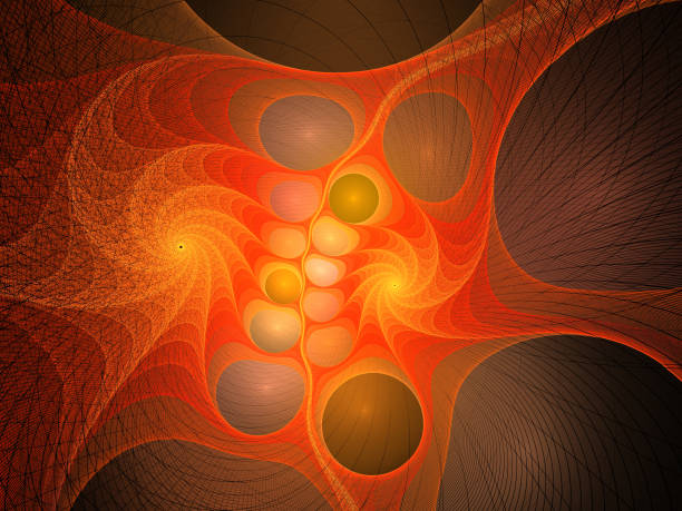 istock Abstract illustration of a fractal spiral pattern on black background 1081412004