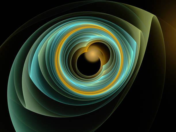 istock Abstract illustration of a fractal pattern on black background 1081412010