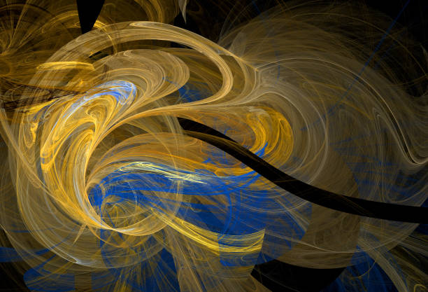 istock Abstract illustration of a fractal pattern on black background 1081415144