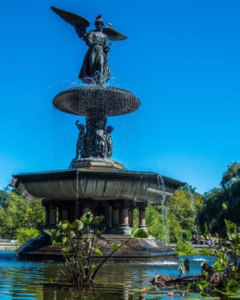 istock Winged Angel Statue in Central Park New York City 1081415982