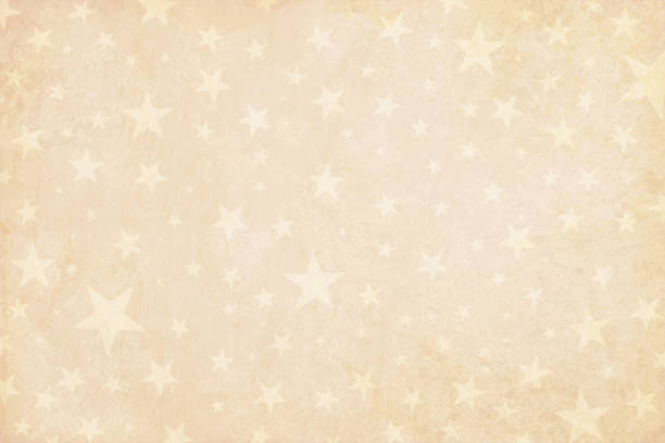 Pale grunge beige yellowed light  brown faded Vector Illustration of a starry party background in Vintage color- Vertical illustration Pale grunge beige yellowed light brown faded Vector Illustration of a starry party background in Vintage colour- Vertical illustration. No text, no people, very light and faint watermark  objects. Stars scattered randomly over the background. Can be used as a wallpaper, Xmas background, gift wrapping sheet or Birthday or  New Year celebration background. Stars of slightly lighter shade than the background. cream background stock illustrations