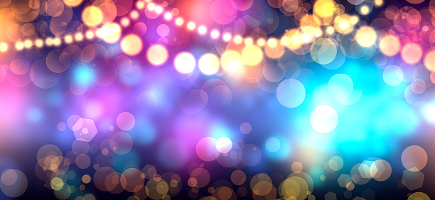 Abstract party colorful blurred background for christmas nightcelebration