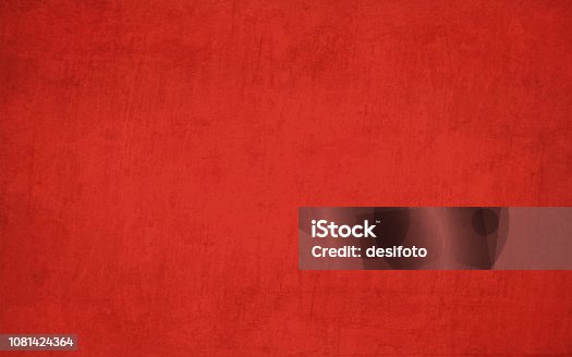 istock Bright maroon, deep red colored crumpled effect wall texture grunge vector background- horizontal - Illustration 1081424364
