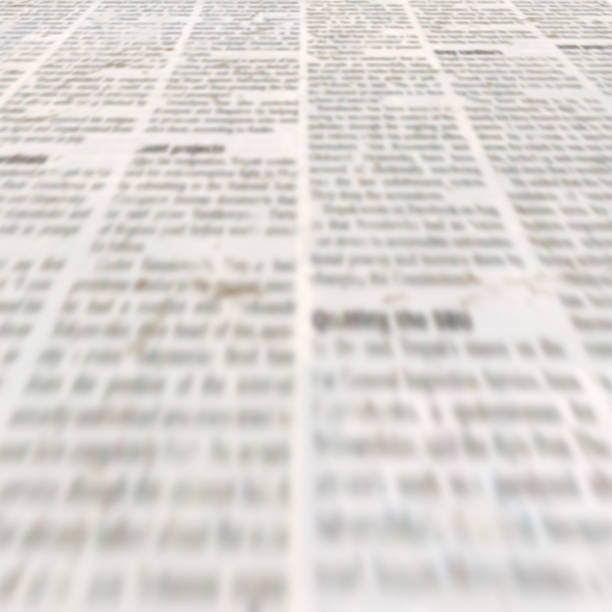 istock Newspaper with old vintage unreadable paper texture background 1081428028