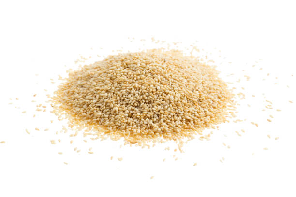 istock Sesame seeds isolated on white background, top view 1081429284