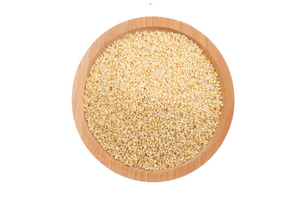 istock Sesame seeds isolated on white background, top view 1081430562
