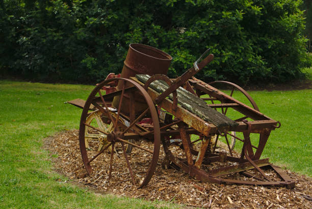 istock 19th Century farm machinery frame 1081431010