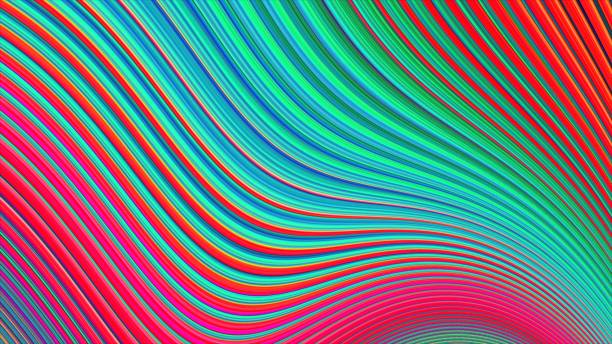 istock Bright wavy stripes. Stylish geometric background. Glowing curved stripes and lines. Beautiful abstract graphics. 1081431718