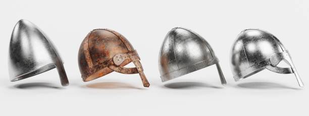 istock Realistic 3d Render of Viking Helmets 1081438272