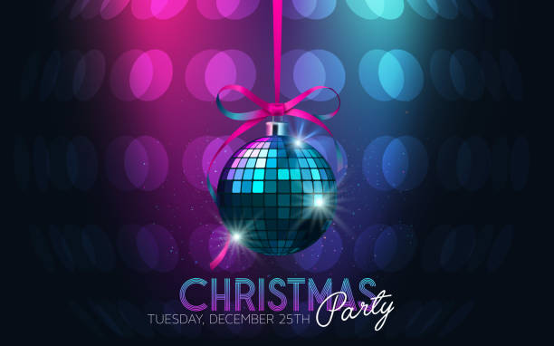 праздничная поздравительная открытка - backgrounds nightclub disco ball disco stock illustrations