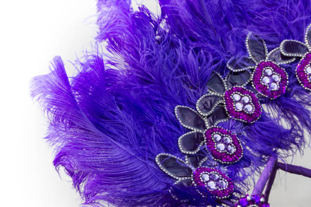 istock Embroidered helmet with stones and feathers for carnival 1081449282