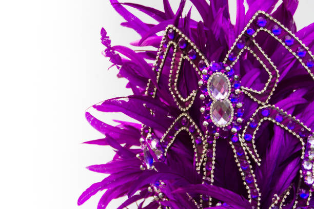 istock Embroidered helmet with stones and feathers for carnival 1081449422