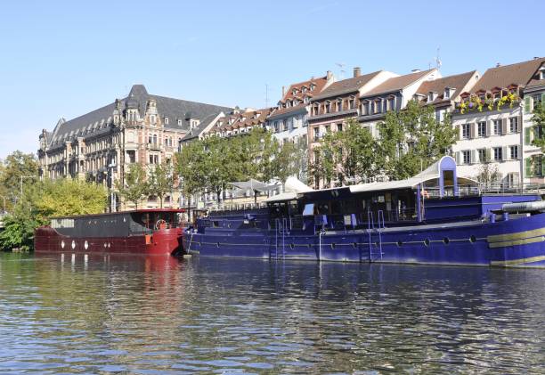 istock landscape along the river Ill, Strasbourg 1081453318
