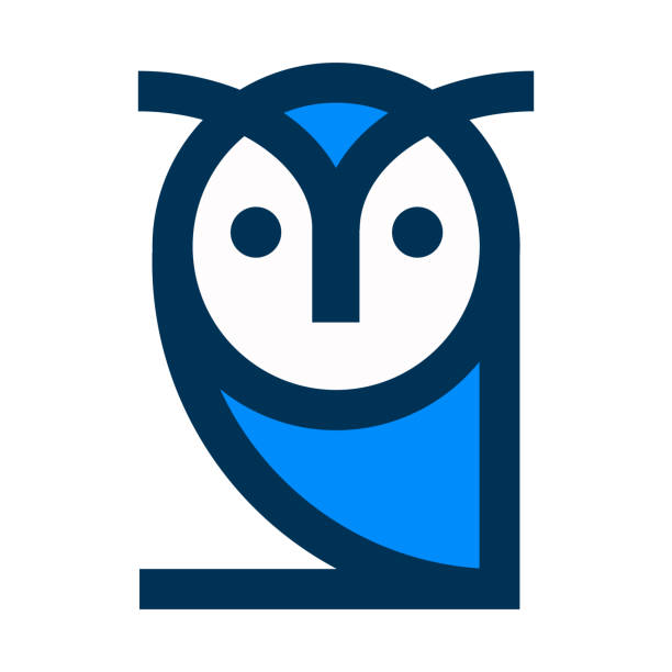 Owl logo and icon concept. Linear style. Emblem design. Vector illustration. owl stock illustrations