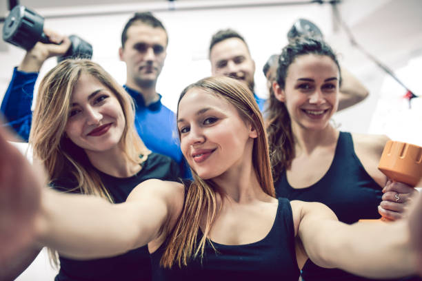 istock Group of Athletes Make Selfie After Difficult Fitness Training 1081476174