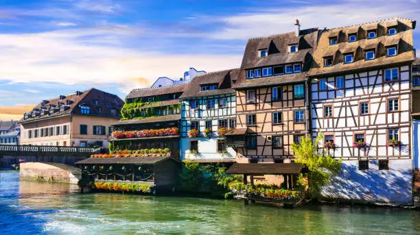 Photo of Beautiful romantic old town of Strasbourg  - 