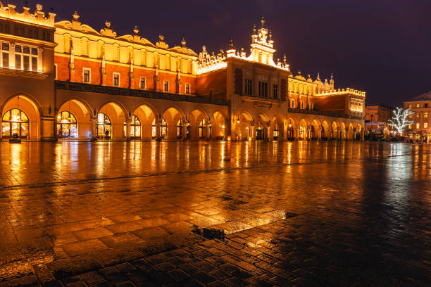 istock The Main Market Square at night, Krakow, Poland 1081489930
