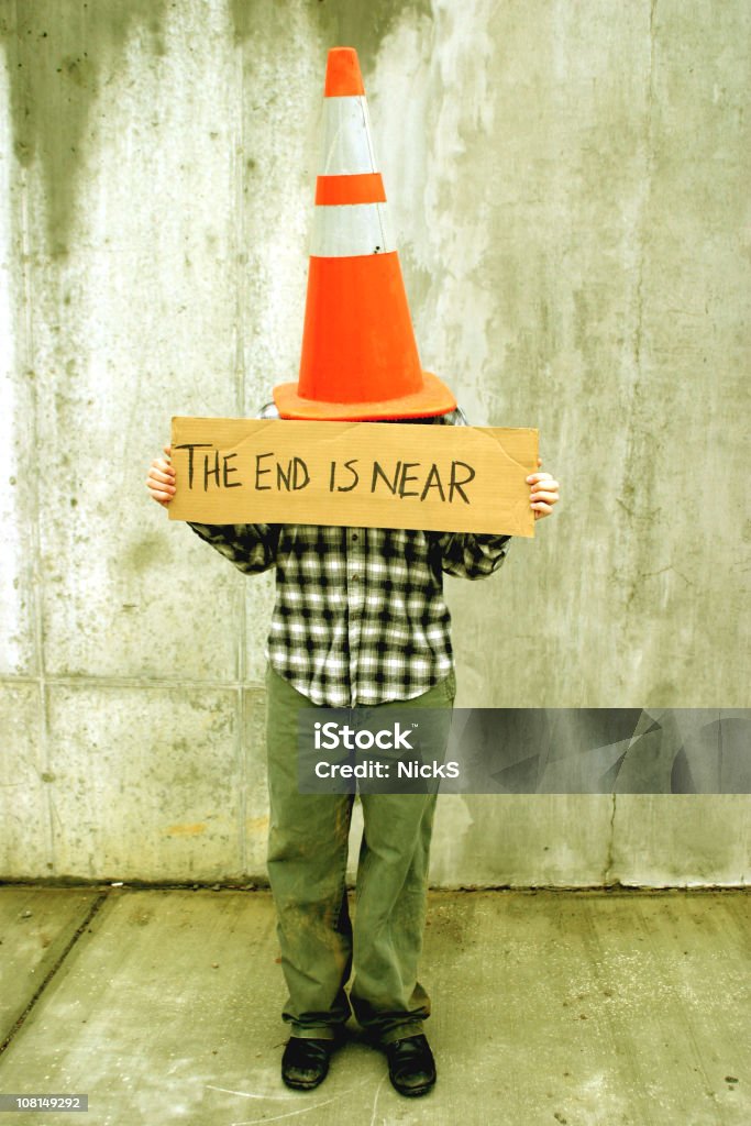 THE END IS NEAR  Sign Stock Photo