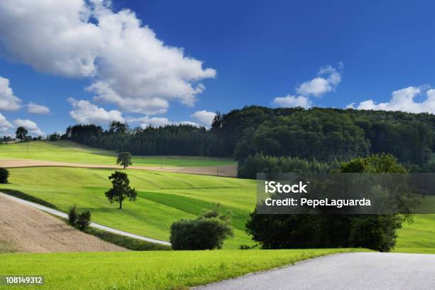 Photo libre de droit de Des Collines Ondoyantes Et De Forêts Verdoyantes Contre Ciel Bleu banque d'images et plus d'images libres de droit de Agriculture