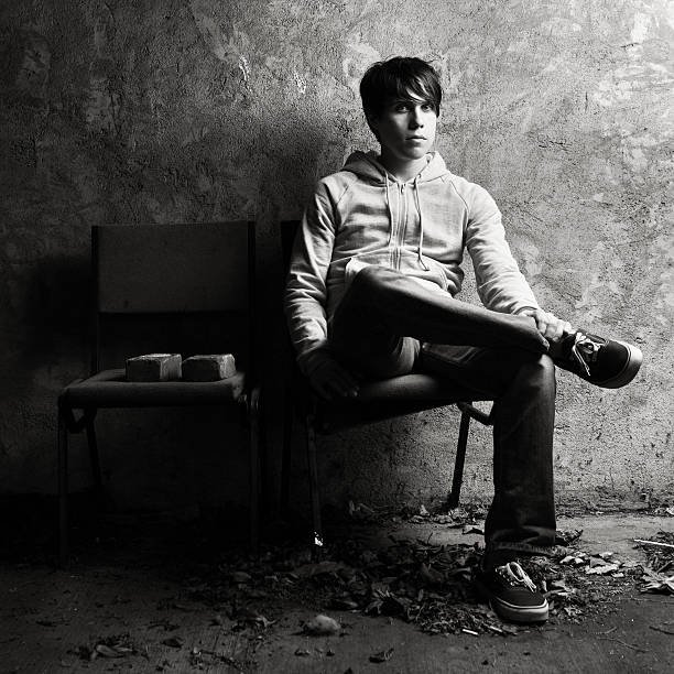 istock Black and White Young Man Indoors 108149350