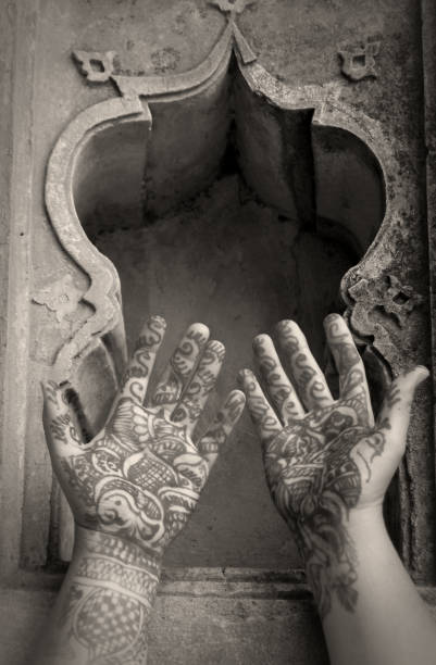 istock Woman's Hand with Henna in Indian Arch 108149648