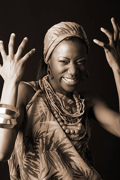 Portrait of a beautiful African woman looking very happy