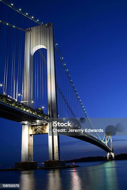 Verrazanonarrows Bridge Stock Photo - Download Image Now - Long, Arch - Architectural Feature, Architecture