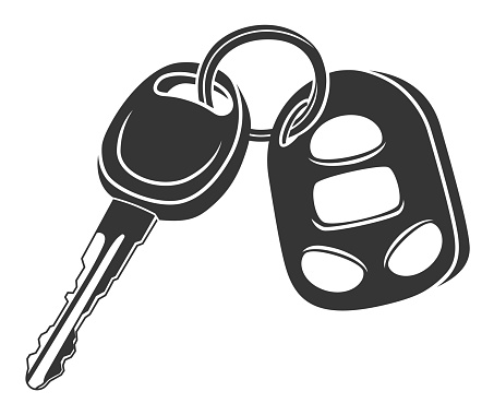 Monochrome car key
