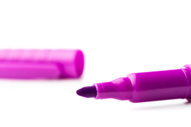 istock violet felt-tip pen isolated on white background, close up 1081503864