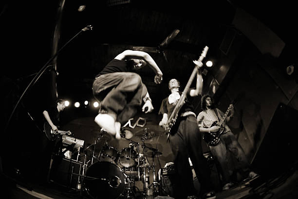istock Band performing on stage, fisheye 108150454